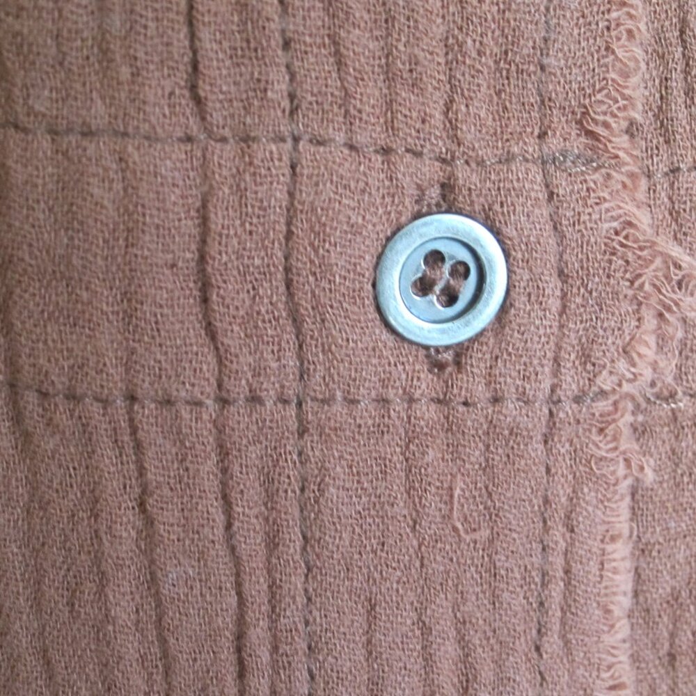 Trend: Notes New Premium Soft Frayed Hem Gauze Vintage Washed Shirt in N… - Picture 8 of 12
